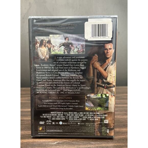 The Last of the Mohicans DVD 2001 Enhanced Widescreen Directors Expanded Edition - Picture 2 of 3